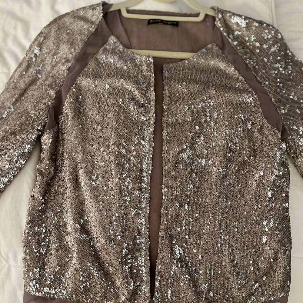 Women’s gold sequin jacket